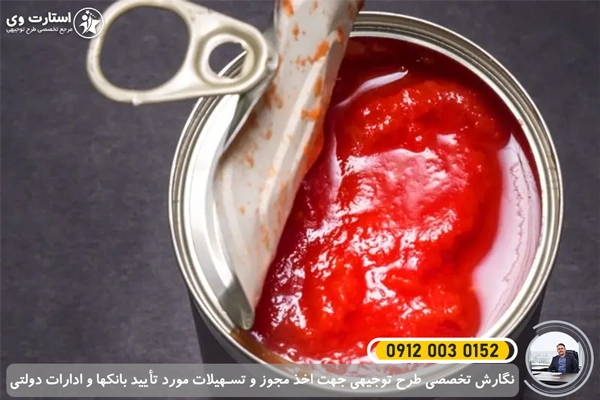 طرح توجیهی خط تولید رب گوجه فرنگی - استارت وی